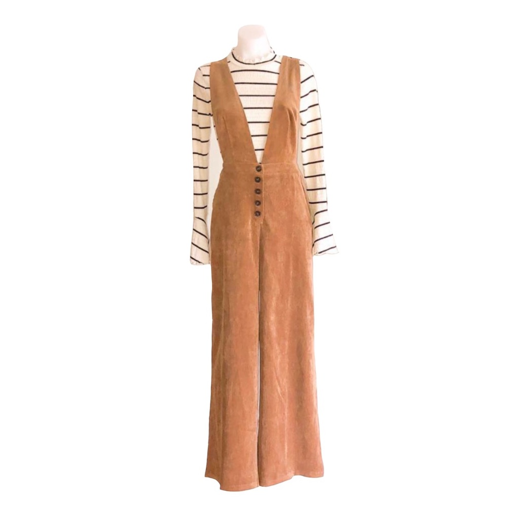 Lush | Corduroy Wide-Leg Overalls